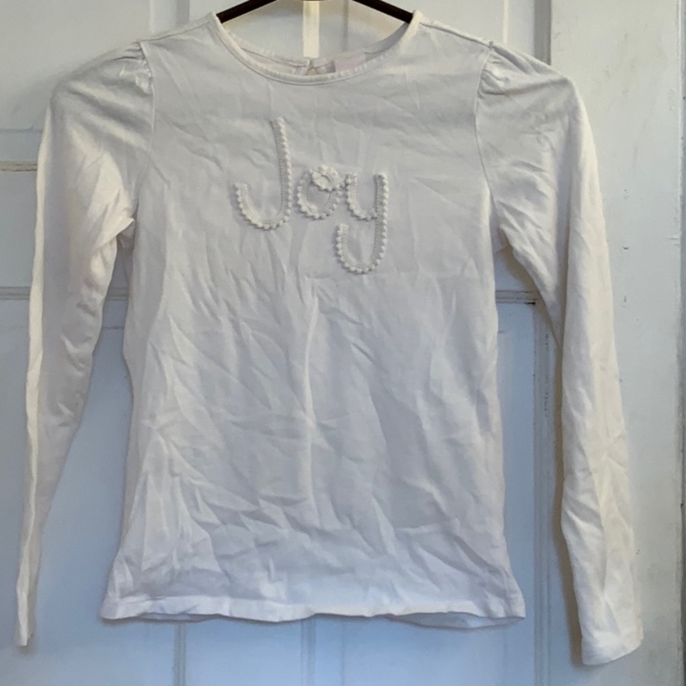 Janie and Jack girls white top in size 10